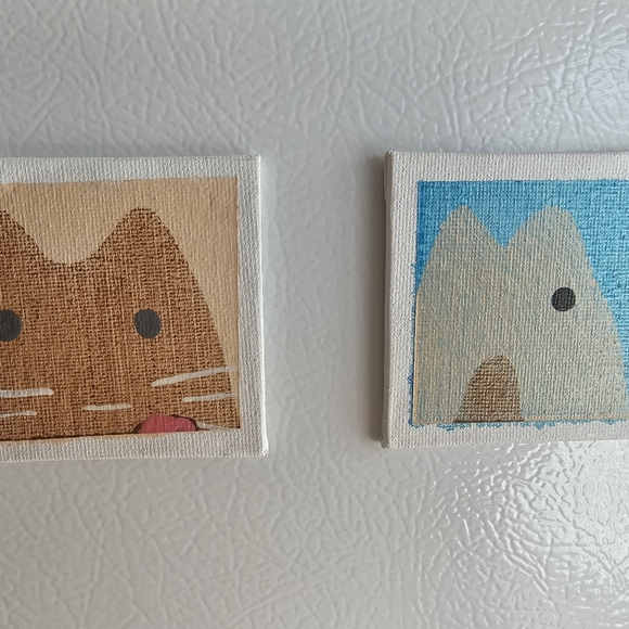 Cat & Fish Painted Magnet Set - Picture 5 of 7